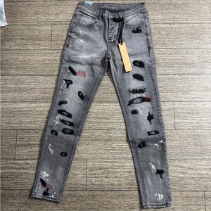 Ksubi Gray Distressed Skinny Jeans